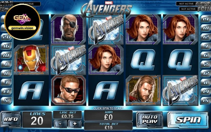 Slot game Avengers Gemwin
